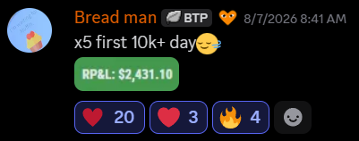 Bread man's payout post